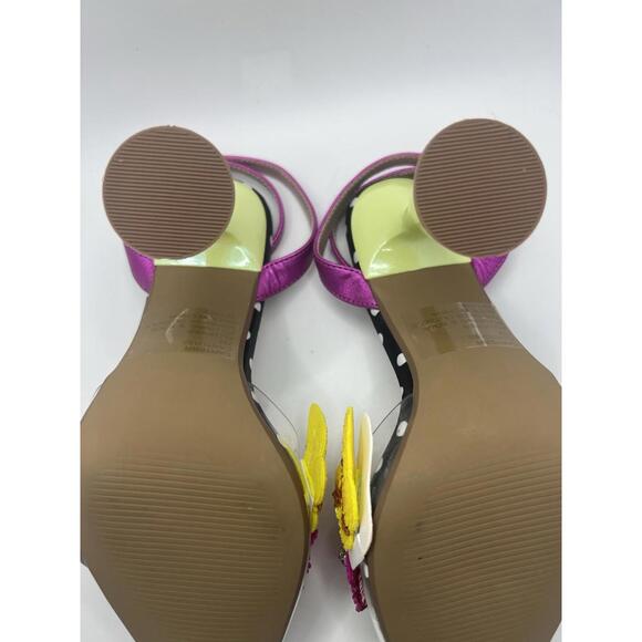 Betsy Johnson Women's Kamilla Butterfly Sequin Vinyl Pumps Size 7  Sassy 4" Heel - Picture 13 of 15